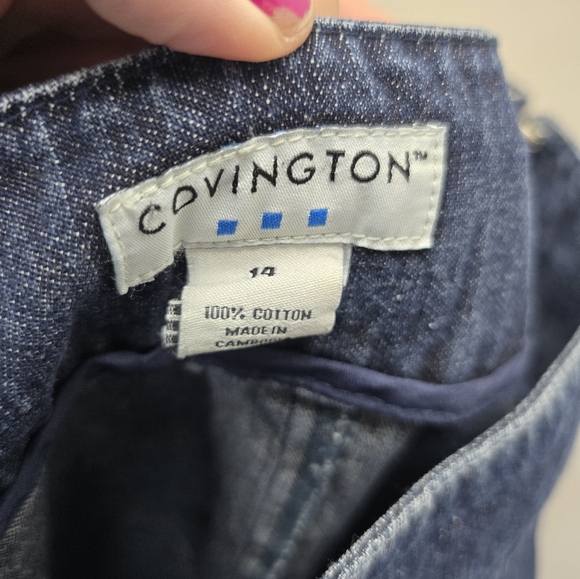 Vintage Covington Embroidered Denim Maxi Skirt Women's 14 Cottagecore - Picture 5 of 5